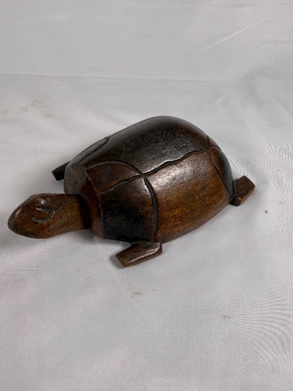 Vintage Hand Carved Ironwood Turtle 7" Wood Sculpture Folk Art